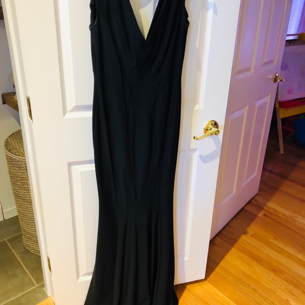 Black long evening dress